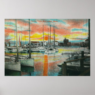 Sonnenaufgang im Hafen Poster