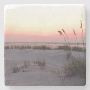 Sonnenaufgang im Juli, Wrightsville Strand Steinuntersetzer