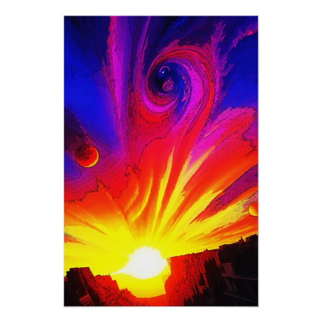 Sonnenaufgang im Multiversum Poster (Vorderseite)