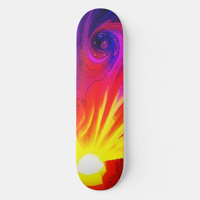 Sonnenaufgang im Multiversum Skateboard (Vorderseite)