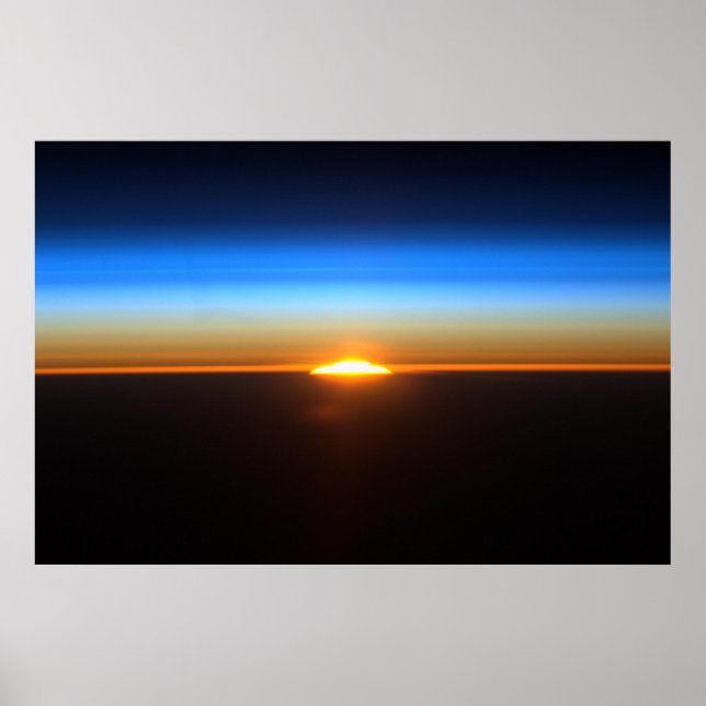 Sonnenaufgang im Weltraumposter Poster (Vorne)