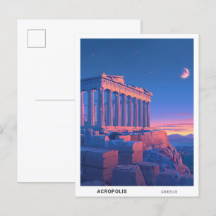 Sonnenaufgang in Akropolis Griechenland Reise Postkarte