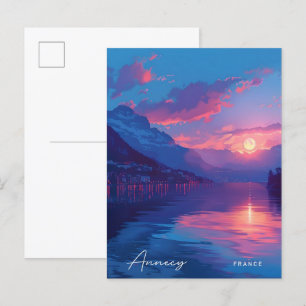 Sonnenaufgang in Annecy Frankreich Reisen Postkarte