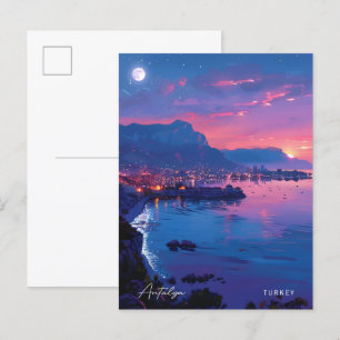 Sonnenaufgang in Antalya Türkei Frankreich Reise Postkarte