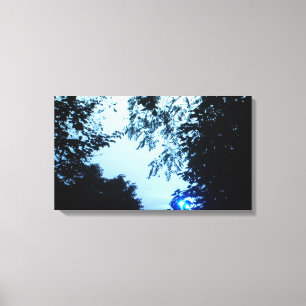 Sonnenaufgang in blau ummantelte Canvas-Drucke Leinwanddruck