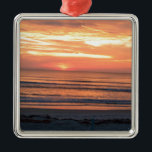 Sonnenaufgang in Daytona Beach, FL Silbernes Ornament<br><div class="desc">Diese absolut schöne Szene lässt Sie Sie wünschen waren auf dem Strand die Sonne aufpassend aufkommen! Diese Szene wurde im Juni von 2014 genommen.</div>