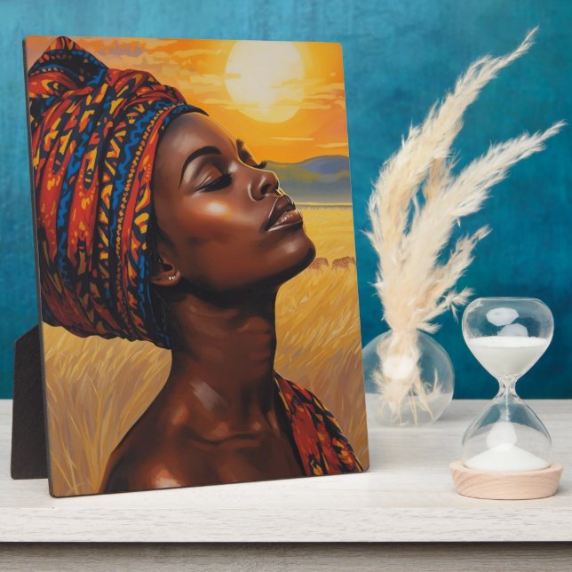 Sonnenaufgang in den Serengeti Fotoplatte (Seite)