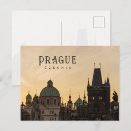 Sonnenaufgang in der Prager Altstadt, Tschechien R Postkarte