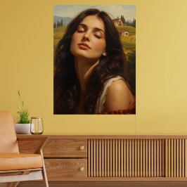 Sonnenaufgang in der Toskana Poster