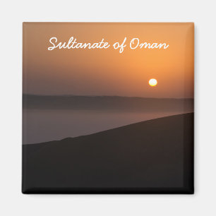 Sonnenaufgang in der Wüste Wahiba Sands in Oman Magnet