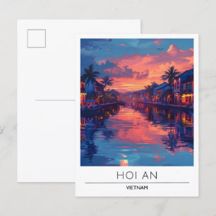Sonnenaufgang in Hoi und Vietnam Postkarte