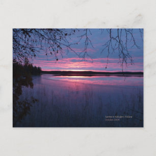 Sonnenaufgang in Lappland Postkarte
