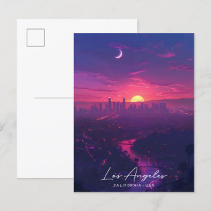 Sonnenaufgang in Los Angeles Kalifornien USA Reise Postkarte
