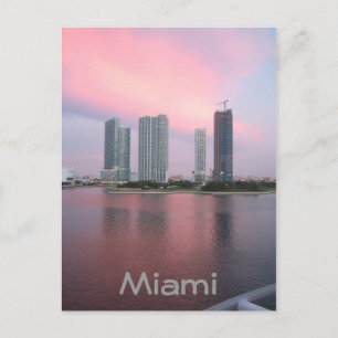 Sonnenaufgang in Miami Postkarte
