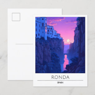 Sonnenaufgang in Ronda Spanien Postkarte