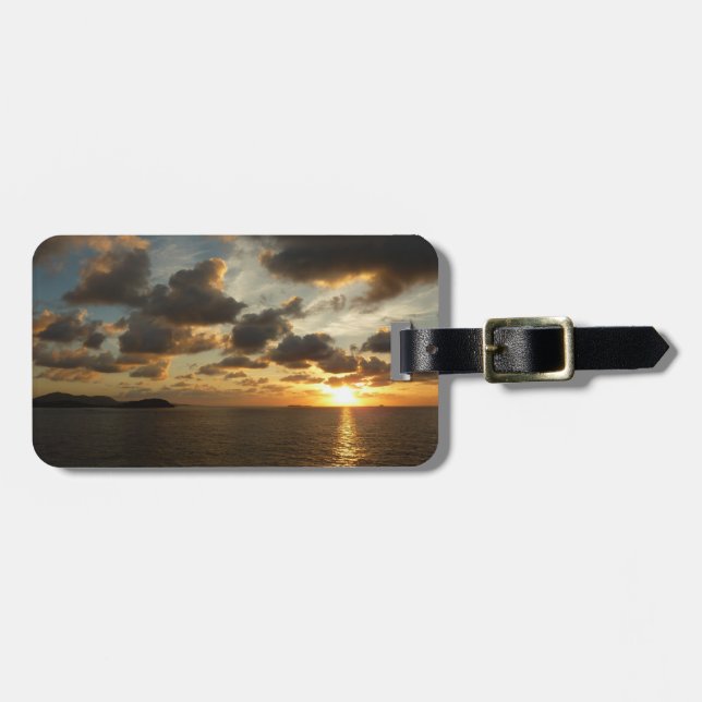 Sonnenaufgang in St. Thomas I. US-Jungfrau Gepäckanhänger (Vorderseite horizontal)