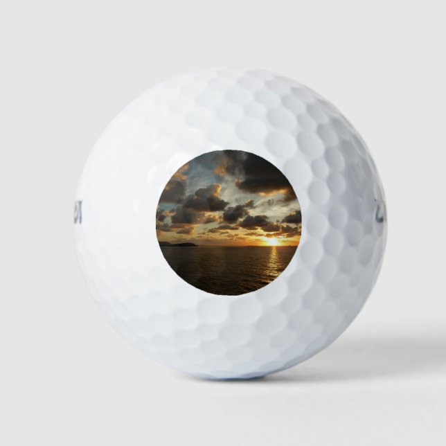 Sonnenaufgang in St. Thomas I. US-Jungfrau Golfball (Vorderseite)