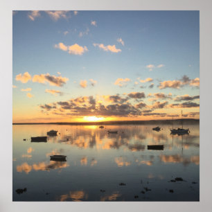 Sonnenaufgang in Wells neben dem Meer Norfolk Poster