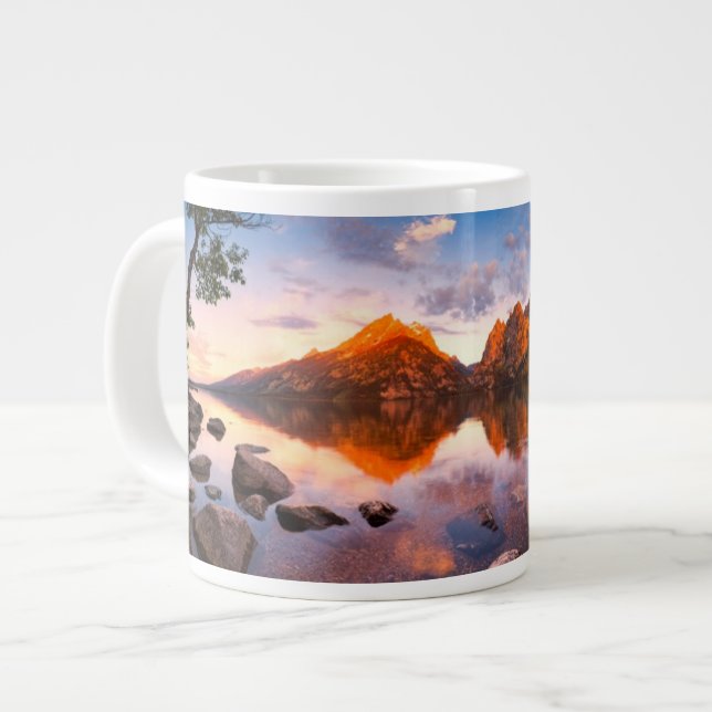 Sonnenaufgang Jumbo-Tasse (Vorderseite Links)
