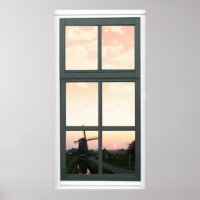 Sonnenaufgang Landsmill Imitate Fenster Blick Post