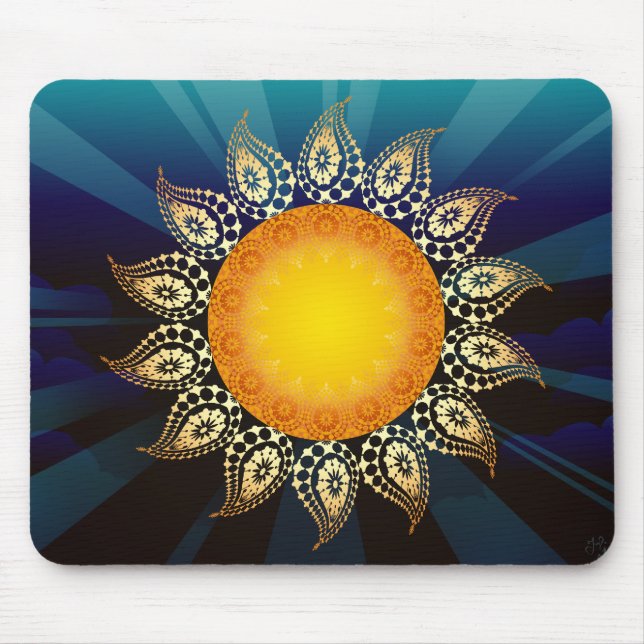 Sonnenaufgang-Mausunterlage Mousepad (Vorne)