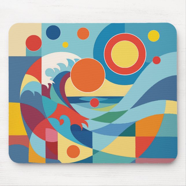 Sonnenaufgang Meereswelle Mousepad (Vorne)