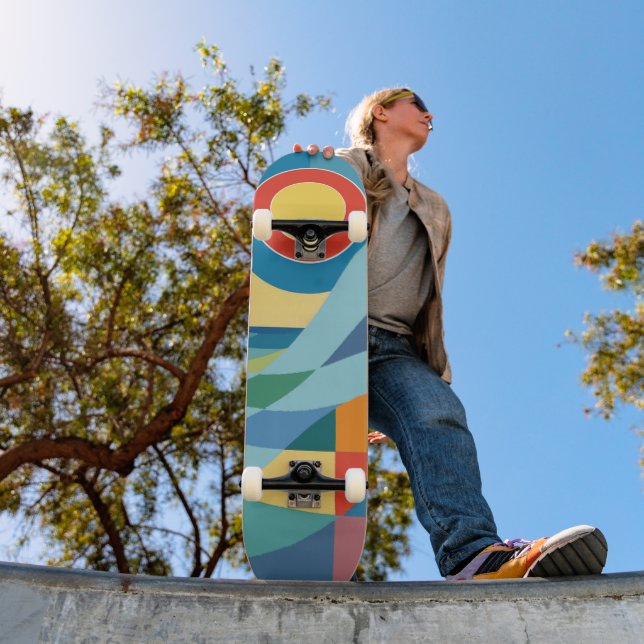 Sonnenaufgang Meereswelle Skateboard (Außen 1)