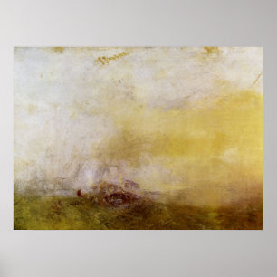 Sonnenaufgang mit Meeresmonstern von Joseph Mallor Poster