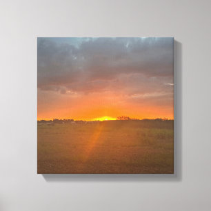 Sonnenaufgang mit Regen Leinwanddruck
