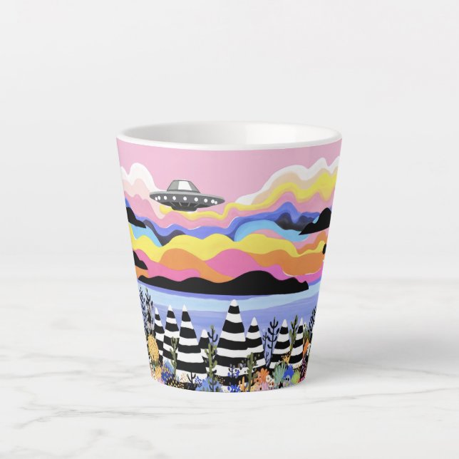 Sonnenaufgang mit UFO Milchtasse (Vorderseite)