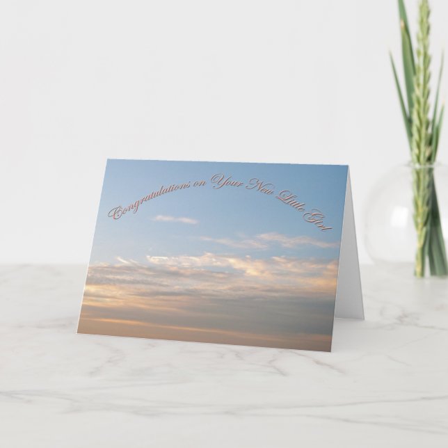 Sonnenaufgang-neue Baby-Karte Ankündigung (Vorderseite)