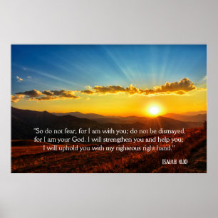 Sonnenaufgang nicht Angst Isaiah 41:10 Poster