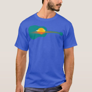 Sonnenaufgang oder Sonnenuntergang auf der Gitarre T-Shirt