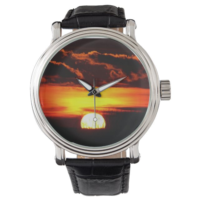 Sonnenaufgang oder -untergang armbanduhr (Vorderseite)