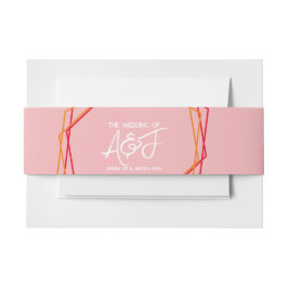 Sonnenaufgang Orange Rosa Rose Rosa Rosa Hochzeit Einladungsbanderole