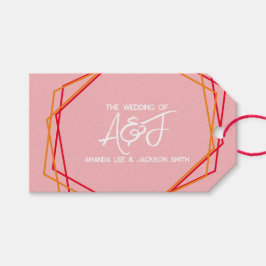 Sonnenaufgang Orange Rosa Rose Rosa Rosa Hochzeit Geschenkanhänger