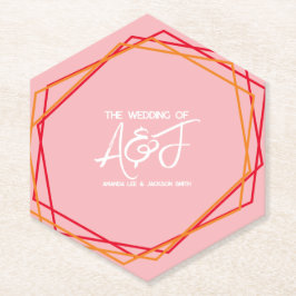 Sonnenaufgang Orange Rosa Rose Rosa Rosa Hochzeit Untersetzer