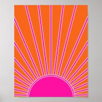 Sonnenaufgang Orange und Hot Pink Preppy Sunshine