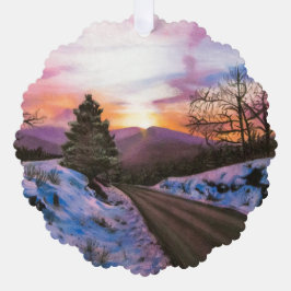 Sonnenaufgang Ornament Karte