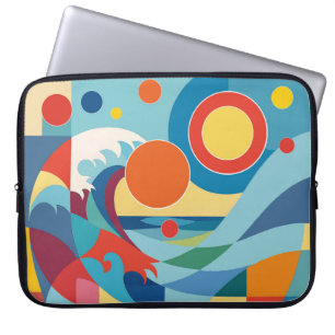 Sonnenaufgang Ozeanwelle Laptopschutzhülle
