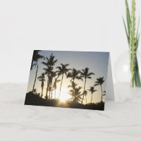 Sonnenaufgang-Palmen mit Bibel-Vers