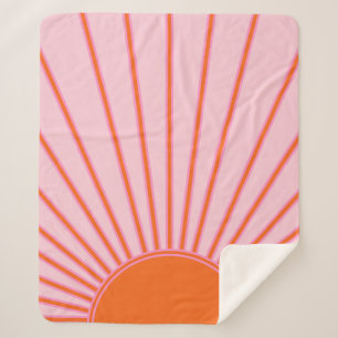 Sonnenaufgang Pastellrosa und orange Sonnenschein Sherpadecke