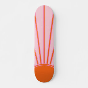 Sonnenaufgang Pastellrosa und orange Sonnenschein Skateboard