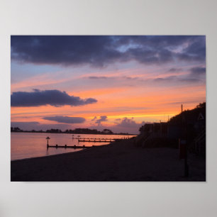 Sonnenaufgang quillt als Nächstes das Meer Norfolk Poster