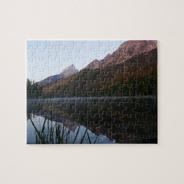 Sonnenaufgang Reflektion am String Lake I Puzzle (Horizontal)