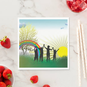 Sonnenaufgang Regenbogen Kinder Serviette