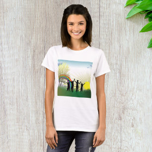 Sonnenaufgang Regenbogen Kinder T-Shirt