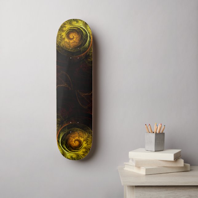 Sonnenaufgang-roter abstrakter Kunstmit Skateboard (Wandkunst)
