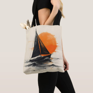 Sonnenaufgang Sailboat Silhouette Sketch
