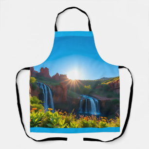 Sonnenaufgang Sandstein Wasserfall Landschaft Schürze